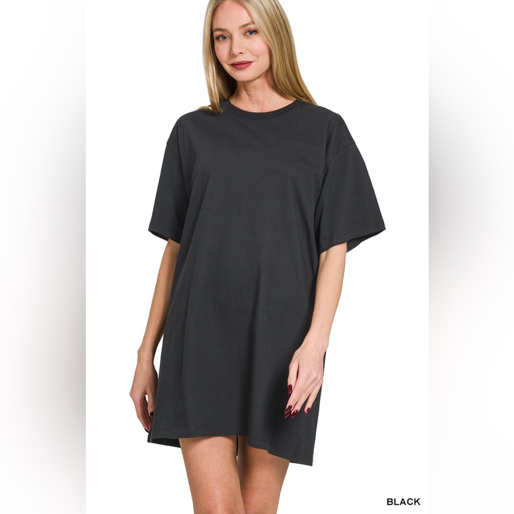 Zenana ROUND-NECK T-SHIRTS DRESS
